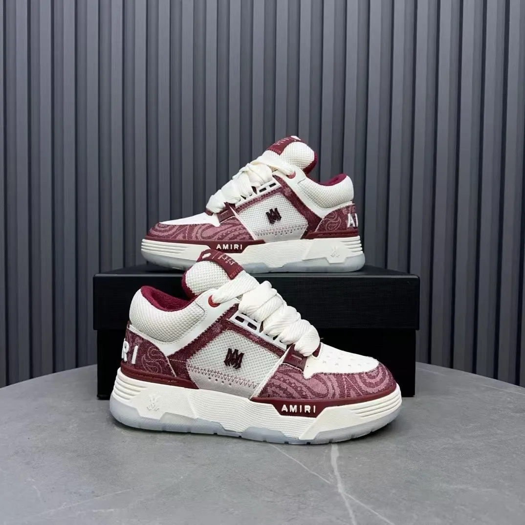 Men's shoes 💰660💰 AMIRI AMIRI trendy brand hot sale 🔥 Available all year round, couples 💑 Official website synchronization Imported fabrics 1⃣️ vs 1⃣️ replica, original factory special original sole, 35-45 (45. non-refundable)
